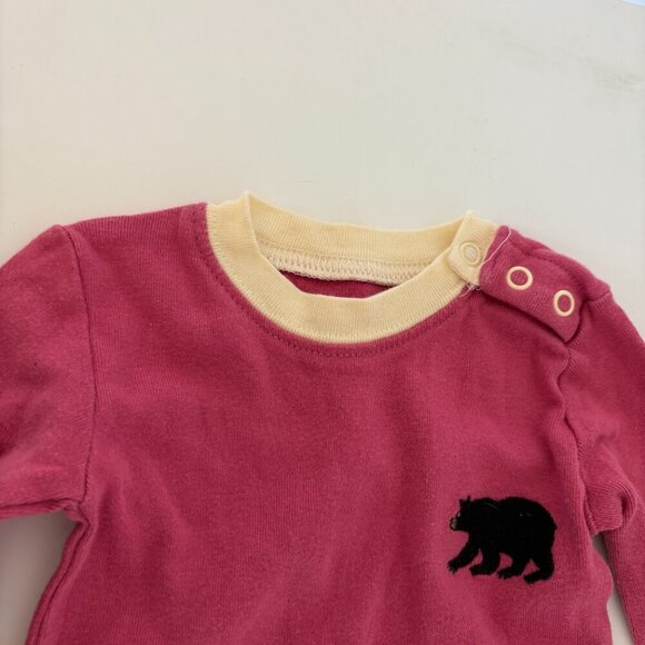 Little Blue House bear bum footless sleeper 3-6 months PJs Pink Yellow - Picture 6 of 11
